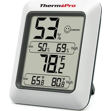 ThermoPro TP50 Dijital Termometre İç Mekan Sıcaklık ve Nem Ölçer Akıllı Tasarım