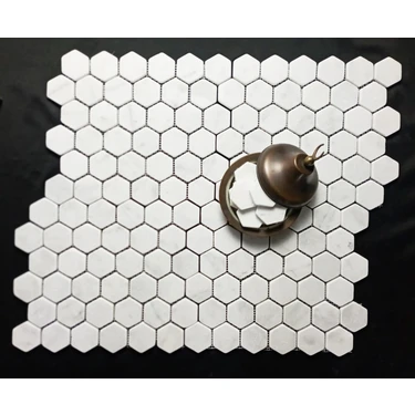 Pietramosaic 2 Inch Hexagon Mugla Beyazı Eskitme