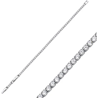 Merano Design 2,5mm Rhodium Su Yolu