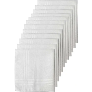 Elif Mira 12li Paket Klasik Cep Hediyelik Bayram Mendili %100 Pamuklu 30x30