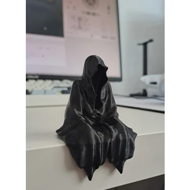 Gonulella 3D Gamer Dekorasyonu Ghost Azrail Figürü Siyah Renkli Kitaplık