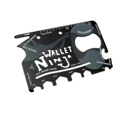 Ninja Wallet Survival Acil Durum Kiti / Kartı - 18 In