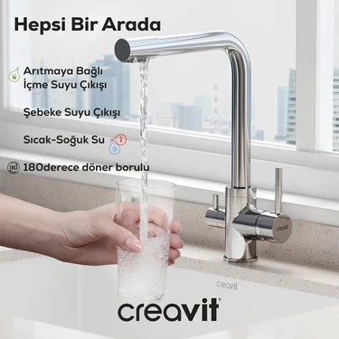 Creavit DW8700 Içme Suyu Çıkışlı Mutfak