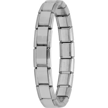 Italyan 18-21CM Beden Seçenekli Charm Çelik Bileklik