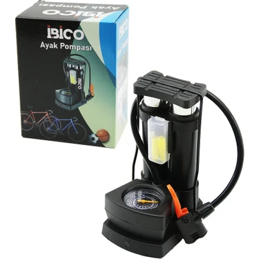 Pileli Store Saatli Dikey Model - Ince Pistonlu Ayak Pompası Oto-Araç - Bisiklet-Motor Lastik - Top