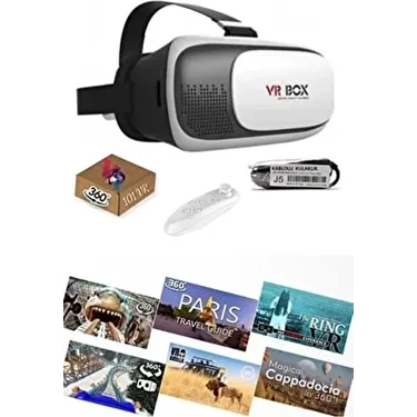 Vrbox Sanal Gerçeklik Gözlüğü Ar-Vr Küpü Eğlence İçerik Paketi 360 Derece