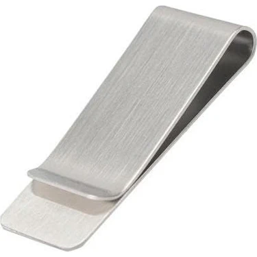 Spelt Metal Kağıt Para Tokası Kart Tutucu Klips Cüzdan Ataş Gümüş 5cm x