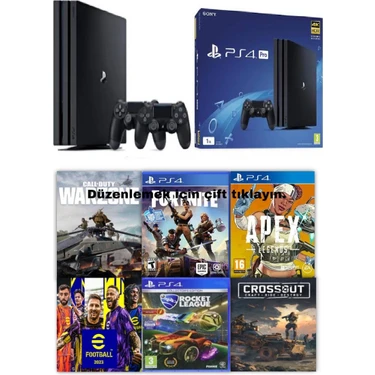 SONY Ps4 Pro 1tb + 2 Kol + 14 Dijital Oyun + 12 Ay Cihaz