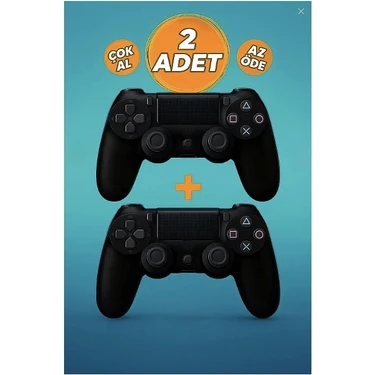 Azurtech Doubleshock 4 Kablosuz Titreşimli Oyun Kolu 2 Adet – Ps4 / Pc Uyumlu, Çift Motorlu,