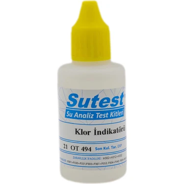 Sutest Klor Indikatörü 30CC (Orta Tolidin