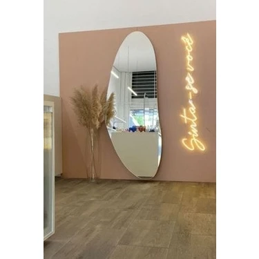 Enc Home Dante Çerçevesiz Dikdörtgen Boy Aynası - 4 mm Flotal, Dekoratif Tasarım, Çift Taraflı ve