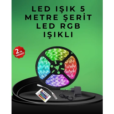 Mey Ithalat® Pratik Kurulumlu 5 Metre Kumandalı Şerit