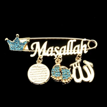 Sahi Aksesuar Maşallah Yazılı Bebek Yaka Iğnesi