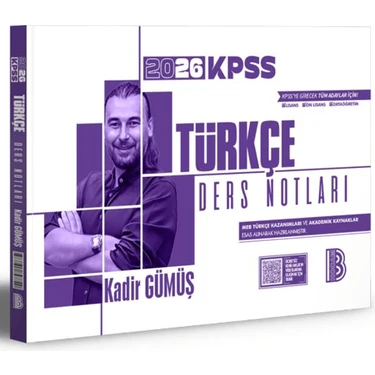 2026 KPSS Türkçe Ders Notları Ciltsiz 240 Sayfa Mesleki Hazırlık Amaçlı Benim Hocam Yayınları