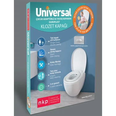 Epilons Nkp Üniversal Çuk Adaptörlü Yavaş Kapanır Klozet
