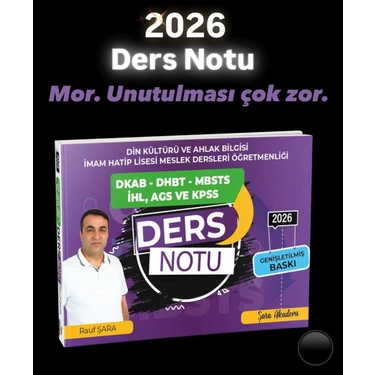 Şara Akademi Rauf Şara 2026 Ders Notu Kitabı Sınav Kazandıran Özel