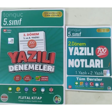Tonguç Akademi (5. Sınıf) Yazılı Denemeleri 2. Dönem 1 ve 2. Yazılı+Ders