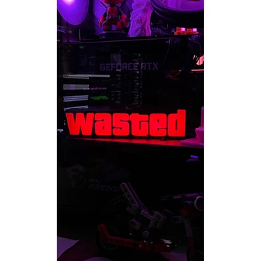 Gta Wasted Ledli Tablo (Usb Type A ile