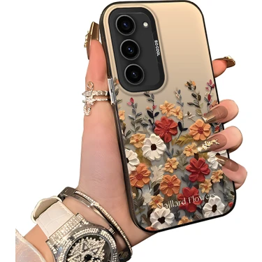 Ucuc Samsung Galaxy S23 Uyumlu Kılıf Akrilik Sert Arka Panel Mat Dokulu Yan Silikon Darbe Emici