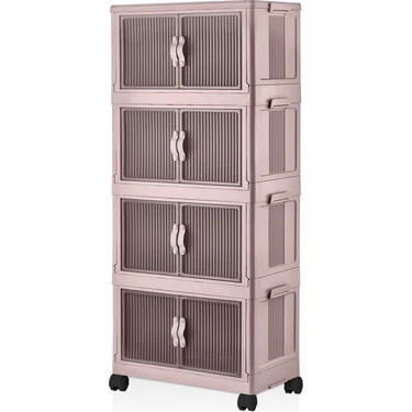 Evle Katlanabilir Modüler Dolap 4 Katlı 54 cm x 31,7 cm x 127