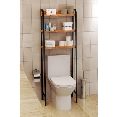 Egemev Wc Arkası Klozet Rafı Klozet Üstü Raf ve Organizatör Havluluk Banyo