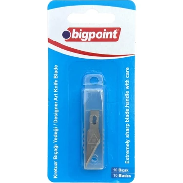 Bigpoint | Kretuar Bıçağı Yedeği, 10'lu Paket, Özel Kesimli Karbon Bıçak, Hassas ve Keskin