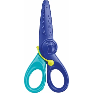Maped Çocuk Makası 12 cm - Mavi ve Turkuaz, Ergonomik Sap, Güvenli Kullanım, Dalga Desenli (1