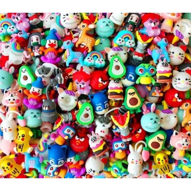 20'li Figürlü Kalem Başlığı Kalem Süsü Kalem Süsü Emoji Oyuncak Hediyelik