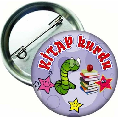 Hediye Panayırı - Kitap Kurdu Öğrenci Rozeti Model 3 - 20