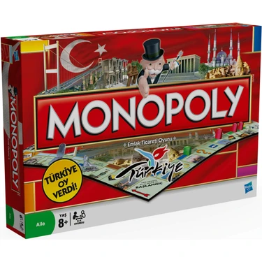 Hasbro Gaming Monopoly Türkiye Strateji Oyunu 2-6 Oyuncu İçin 8-12 Yaş ve
