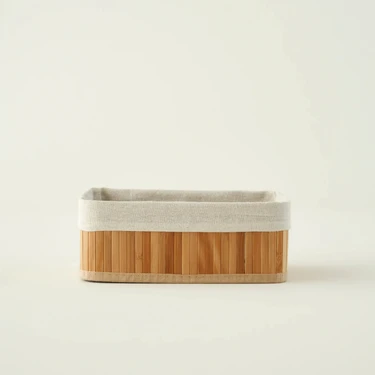 Bella Maison Bambu Düzenleyici Kutu Naturel 27x17x10 cm Katlanabilir Özellikli Şık