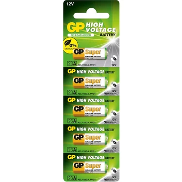 GP GP23A-C5 23A 12V Alkalin Spesifik 5'li Paket Pil