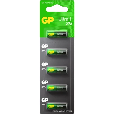 GP Batteries 27A Ultra Plus 27A/Mn27 Boy Pil, 12 Volt, 5'li