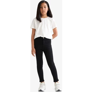 DeFacto Skinny Fit Dar Paça Jean Pantolon Kız Çocuk