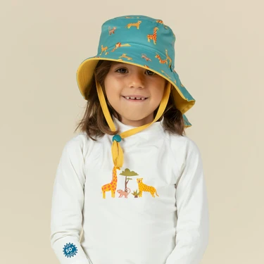 Decathlon NABAIJI Bebek UV Korumalı Şapka - Sarı / Mavi / Savan