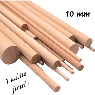 ncy Ahşap Balsa Çubuk Çıta Kavela Yivsiz Kayın 40 cm  10 mm  8