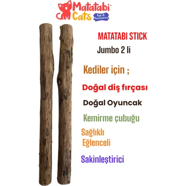 Matatabi Stıck Jumbo Doğal Matatabili Kedi Çiğneme Çubuğu