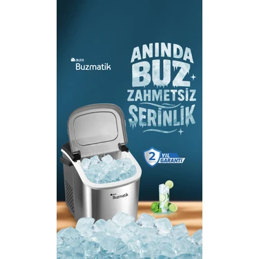 Aura Buzmatik Taşınabilir 12 kg Kapasiteli Buz