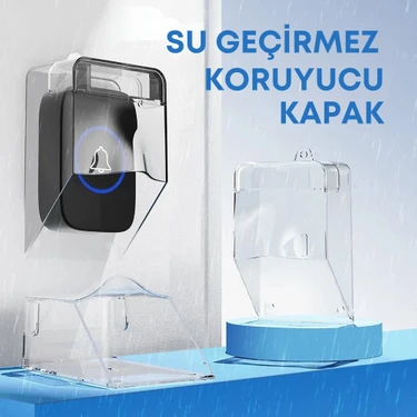 Truva Ticaret Koruyucu Kapak - Kablosuz Kapı Zili Su Geçirmez