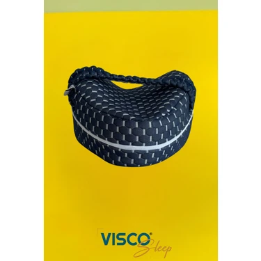 Visco Sleep Bacak Arası Visco Yastık V Şeklinde Lastikli Ortopedik Yastık 25X23X14