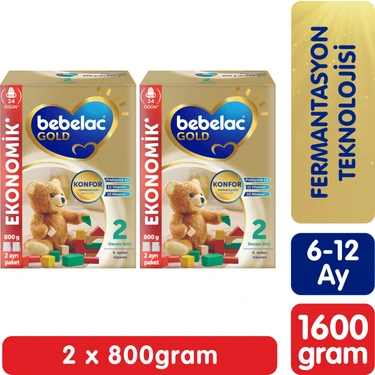Bebelac Gold Konfor 2 Devam Sütü 6-9 Ay 800 Gr x 2 Adet 1600