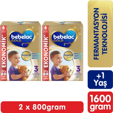 Bebelac Gold Konfor 3 Devam Sütü 1 Yaş+ 800 Gr x 2 Adet 1600