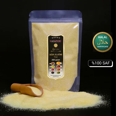 Hanzade Bitkisel Toz Jelatin 250 gr %100 Saf Sığır Jelatini 240