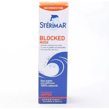 Sterimar Hipertonik 100 ml Yetişkin Burun Spreyi Tıkalı Burunlar İçin %100 Doğal Deniz