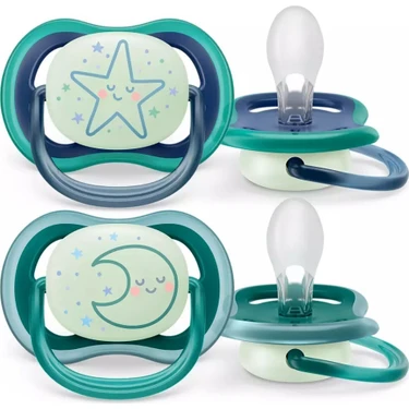 Philips Avent Ultra Air Gece Emziği 6-18 Ay, 2'li Erkek,