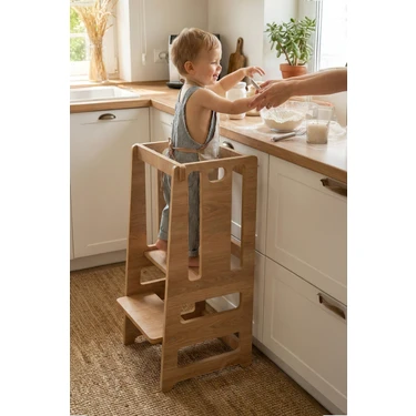 Rozitoys Ahşap Montessori Çocuk Öğrenme Kulesi