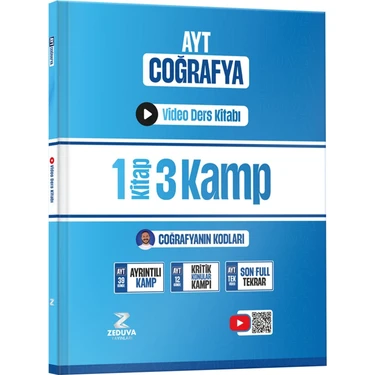 Zeduva Yayınları Coğrafyanın Kodları Ayt Coğrafya 1 Kitap 3 Kamp Video Ders