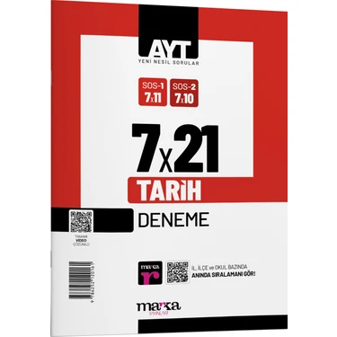 Marka Yayınları 2025 AYT Tarih 7 Deneme Tamamı Video