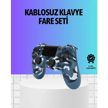Şarjlı Kablosuz Ps4 Oyun Kolu Titreşimli Hassas