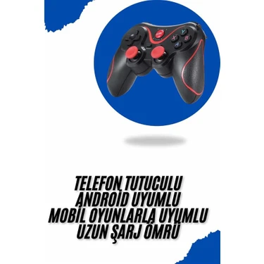 Uravas Store Joystik Gamepad Bluetooth Telefon Tutucu Oyun Kolu Telefon Android